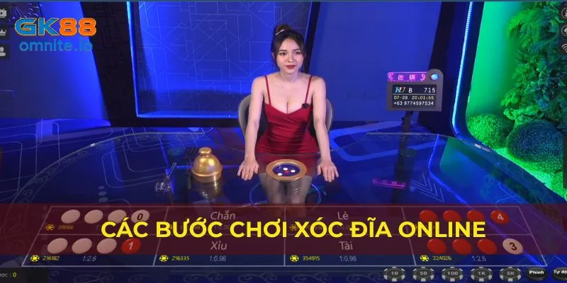 Các bước tham gia chơi xóc đĩa trực tuyến tại GK88
