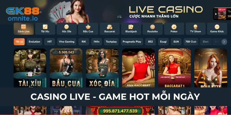 Casino live đẳng cấp với đội ngũ dealer chuyên nghiệp